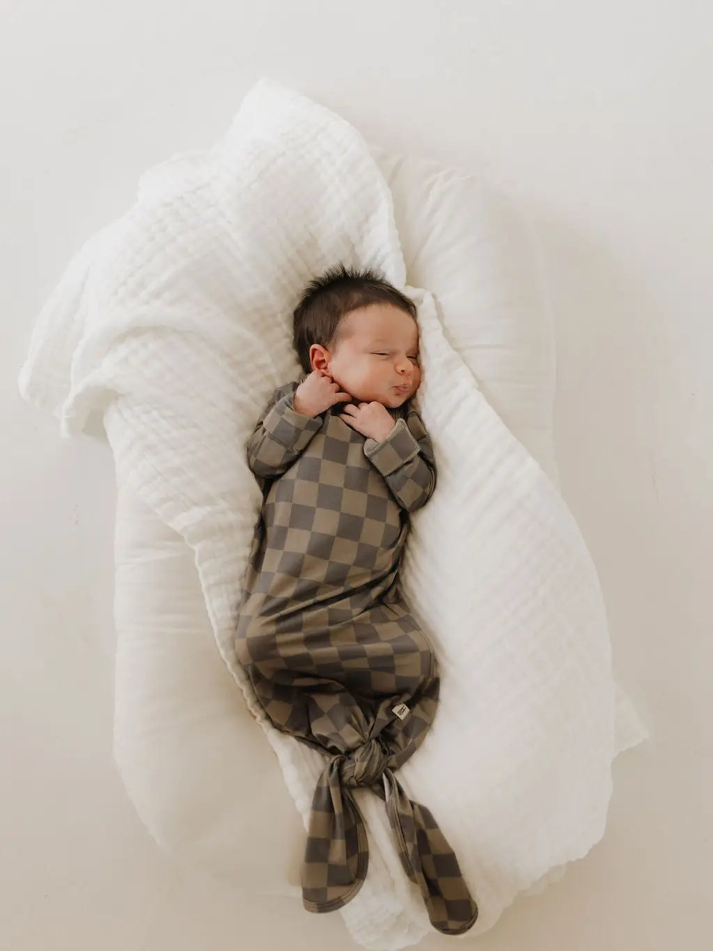 Faded Brown Bamboo Knotted Gown