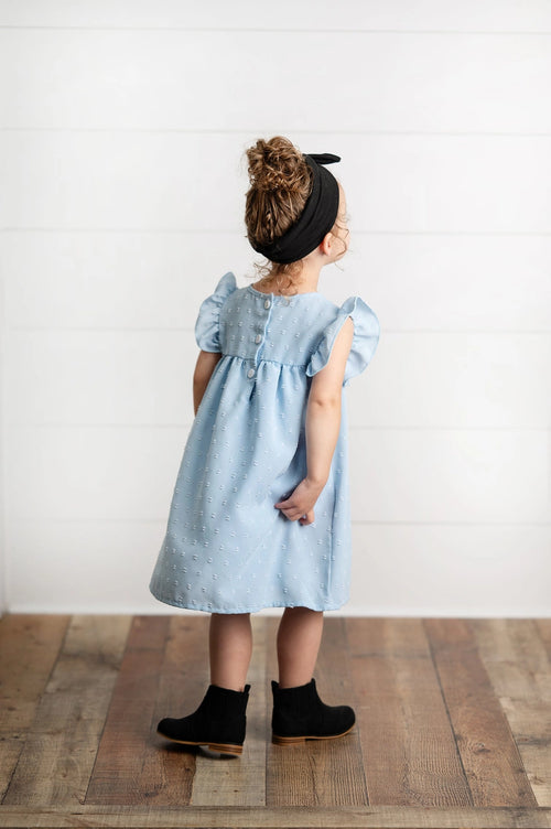 Blue Skies Swiss Dot Dress