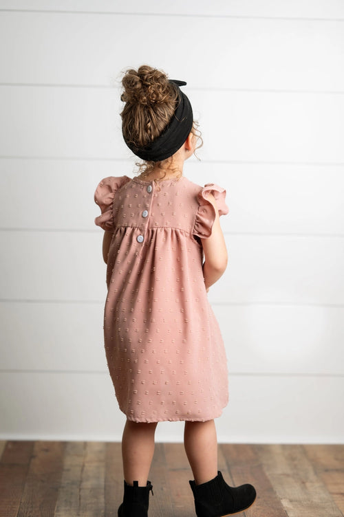 Blush Whispers Swiss Dot Dress