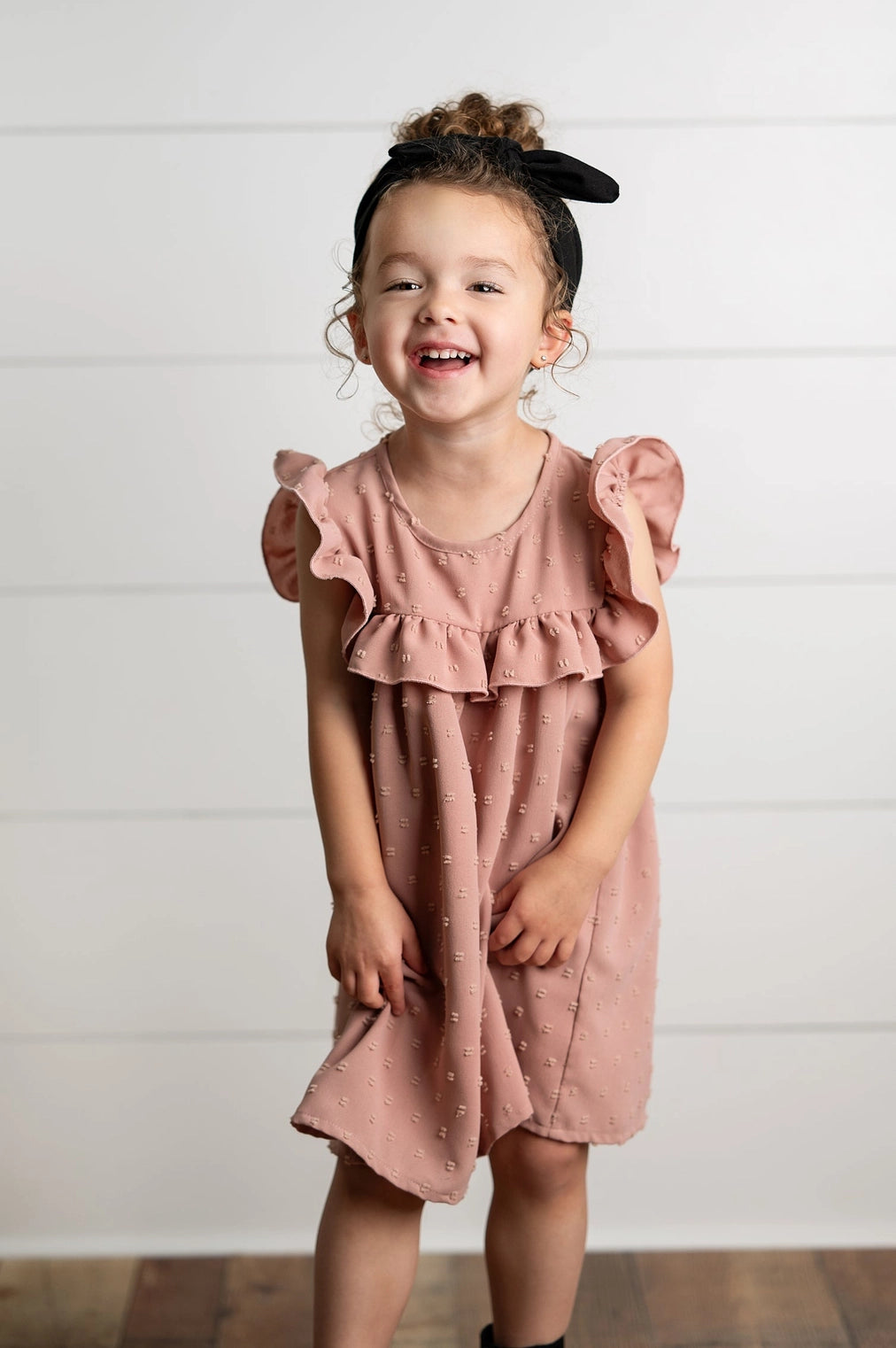 Blush Whispers Swiss Dot Dress