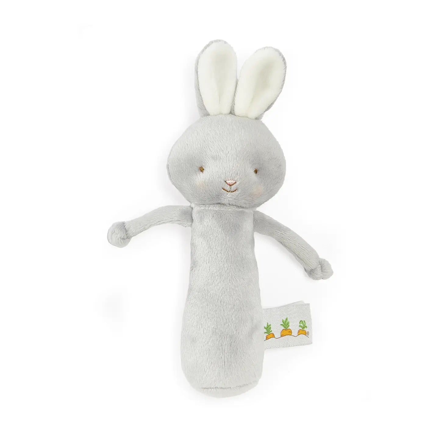 Friendly Chime Bunny Rattle in Gray