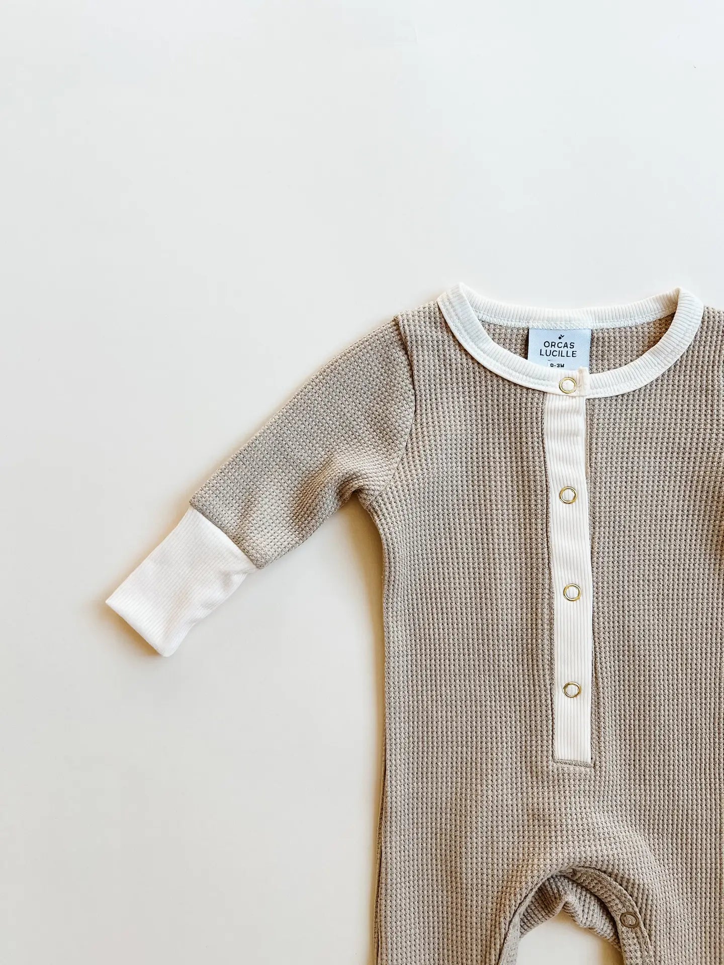 Oatmilk Henley Waffle Sleeper