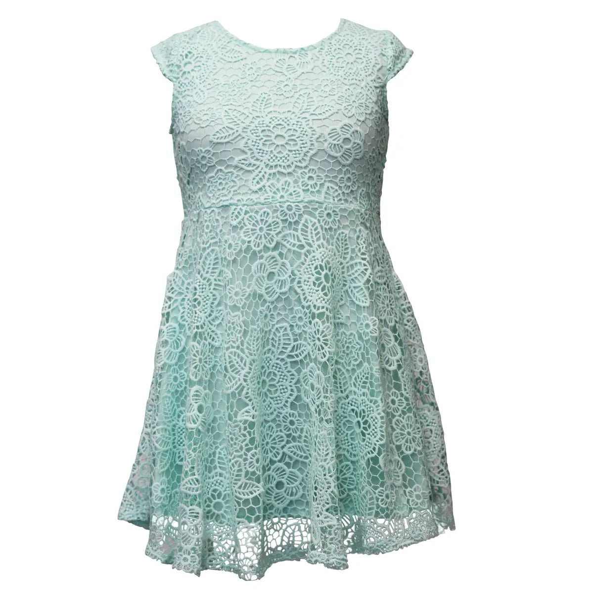 Minty Floral Skater Dress