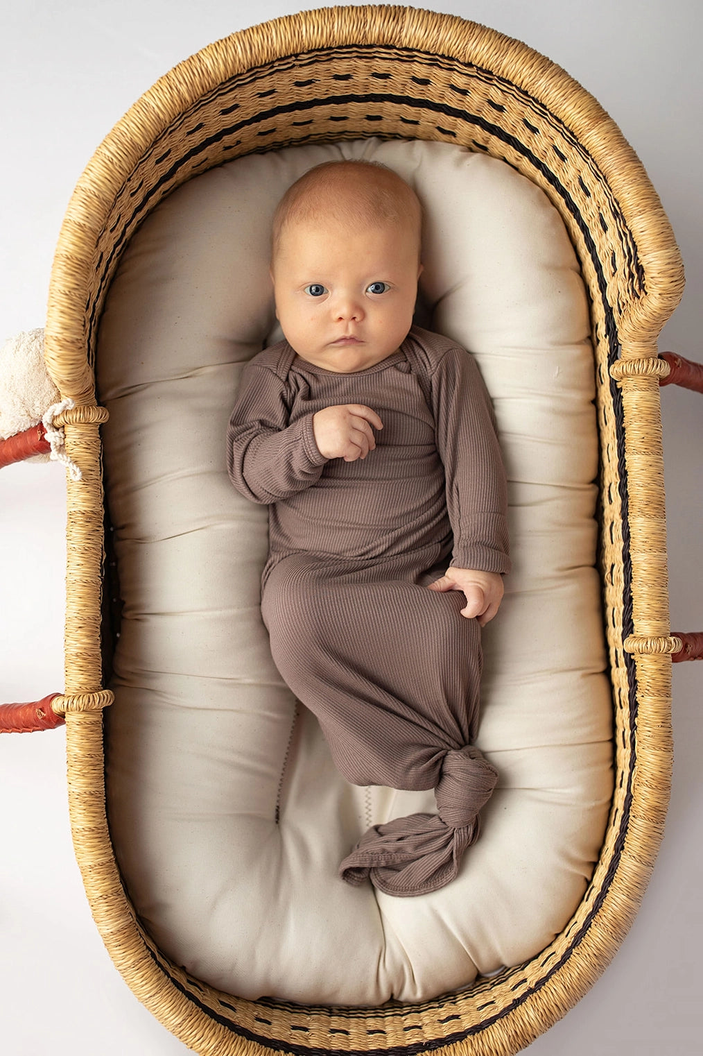 Cocoa Time Ribbed Knotted Gown