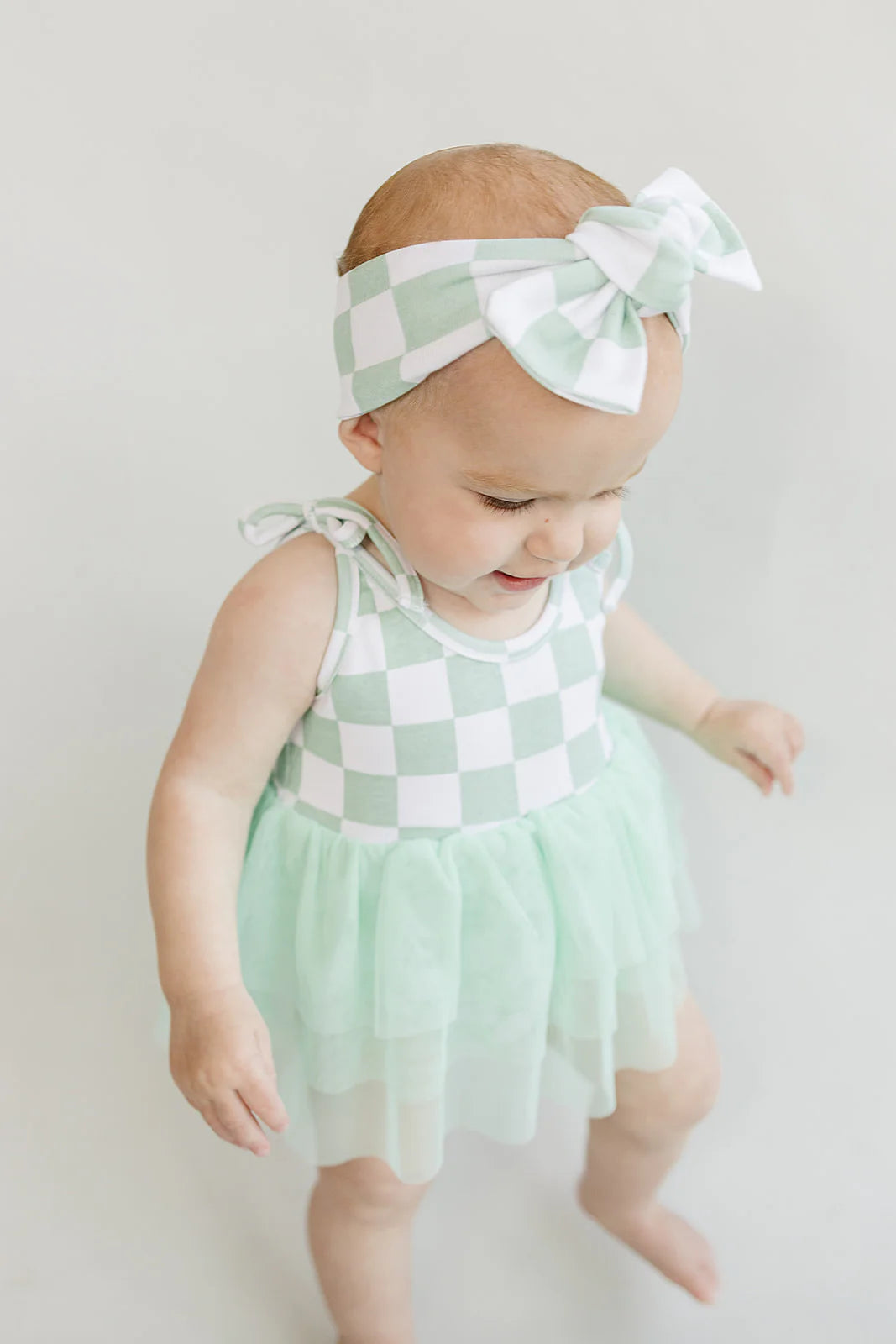 Mint Babe Checkered Headband