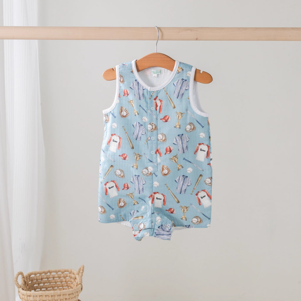 Let's Play Ball Organic Muslin Shortall