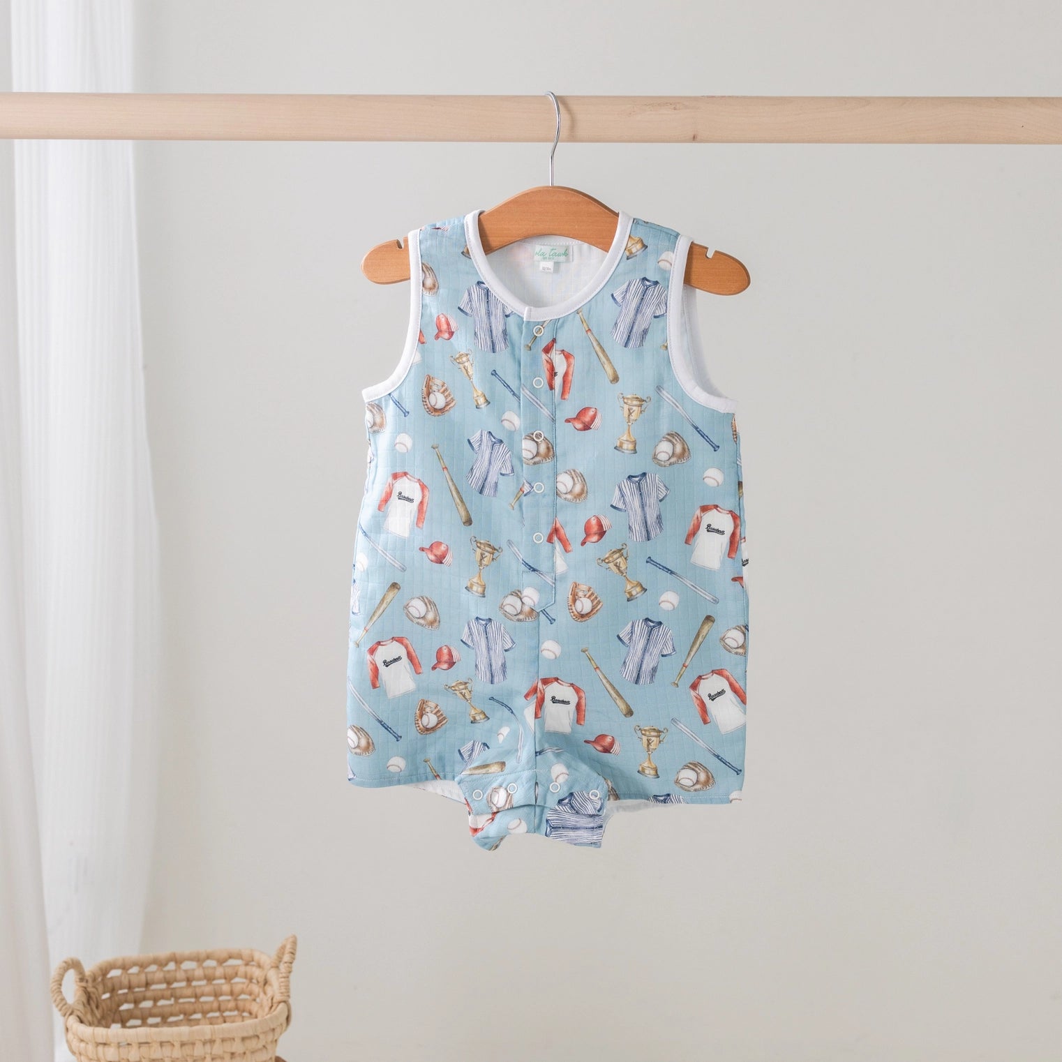 Let's Play Ball Organic Muslin Shortall