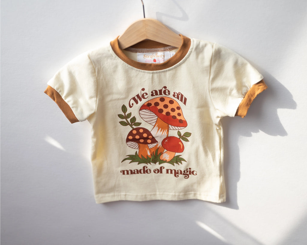 Vintage Mushroom Ringer Tee