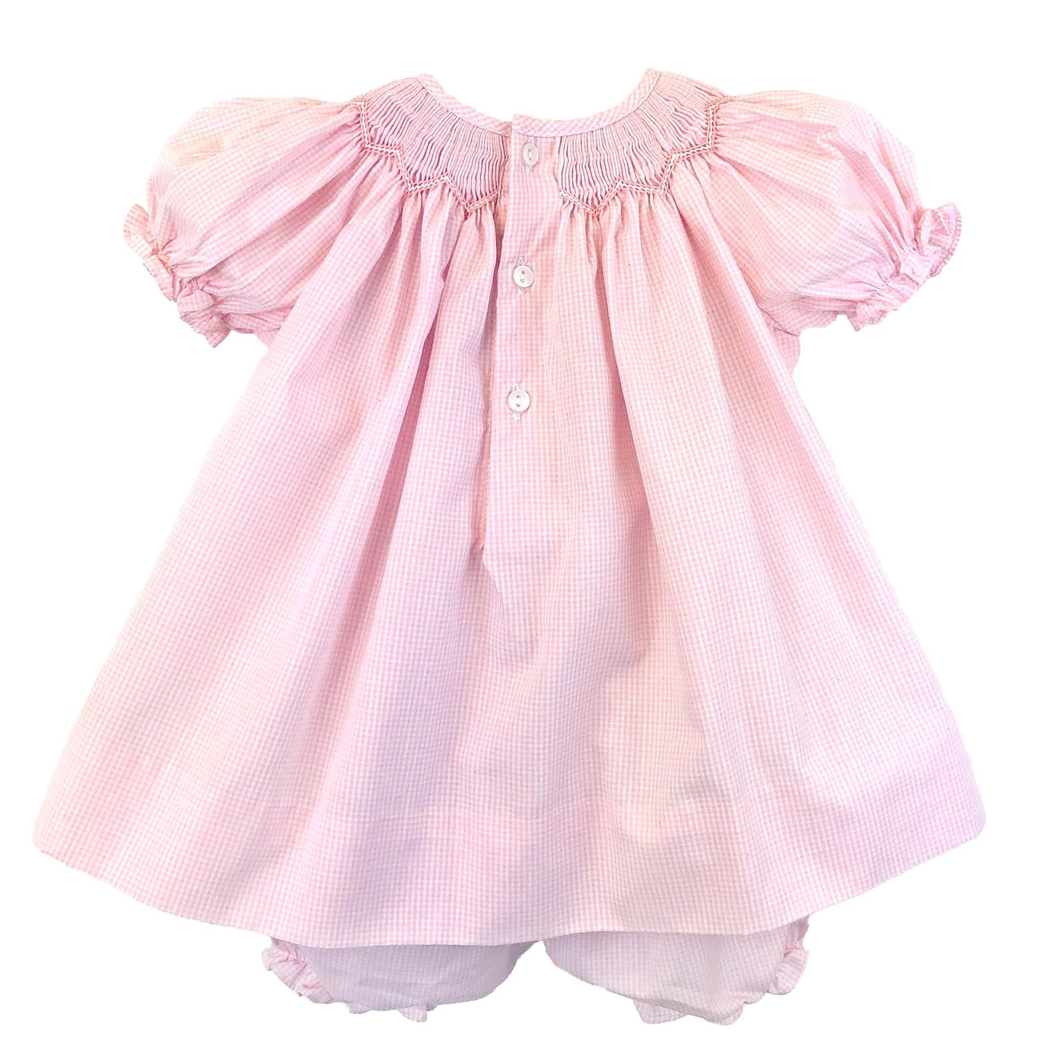 Pink Bishop Smocked Heirloom Dress