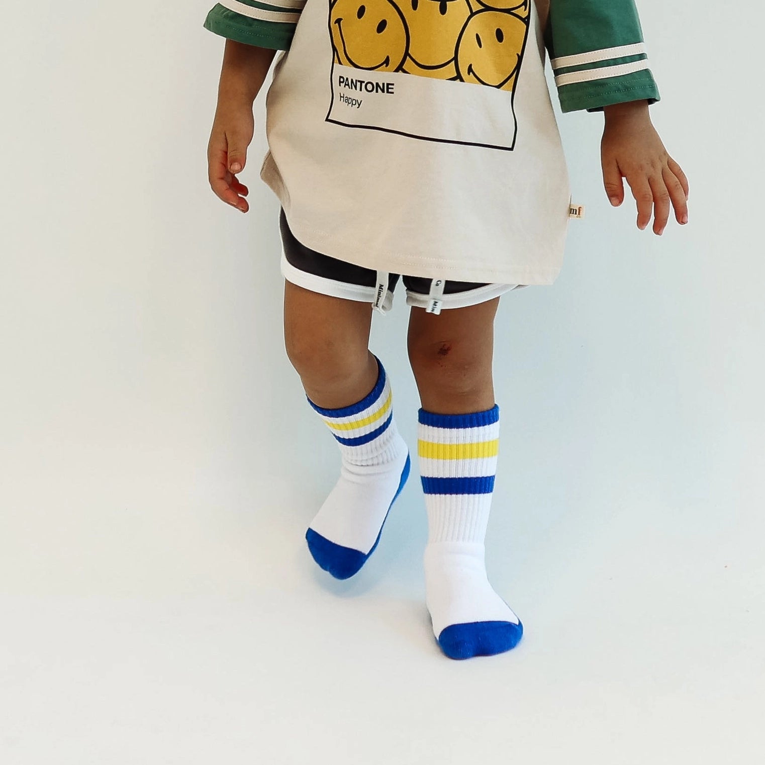 Retro Tube Socks Royal Blue + Yellow