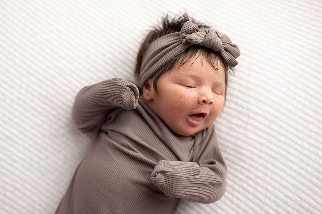 Cocoa Time Ribbed Knotted Gown