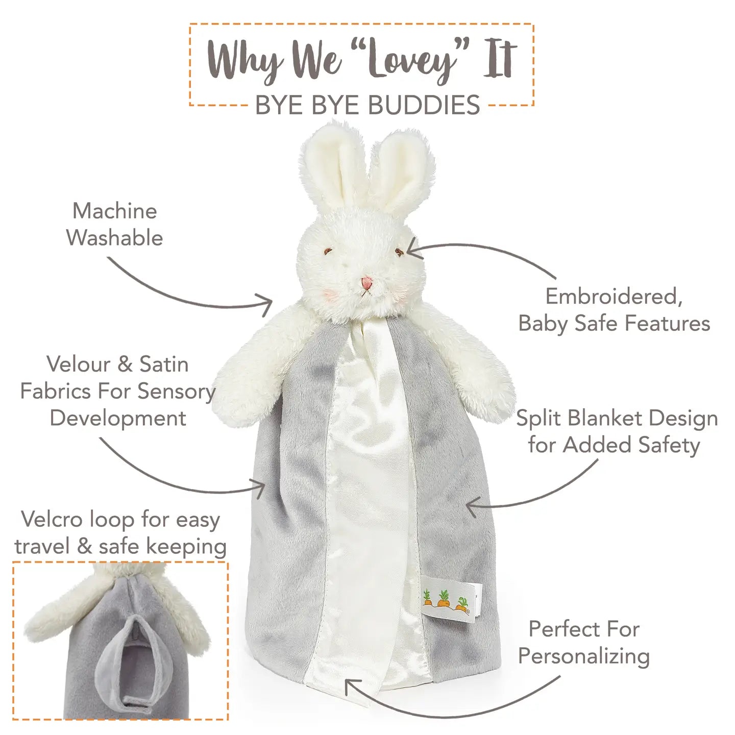 Bloom Bunny Buddy in Gray