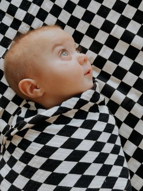 Check Mate Muslin Swaddle