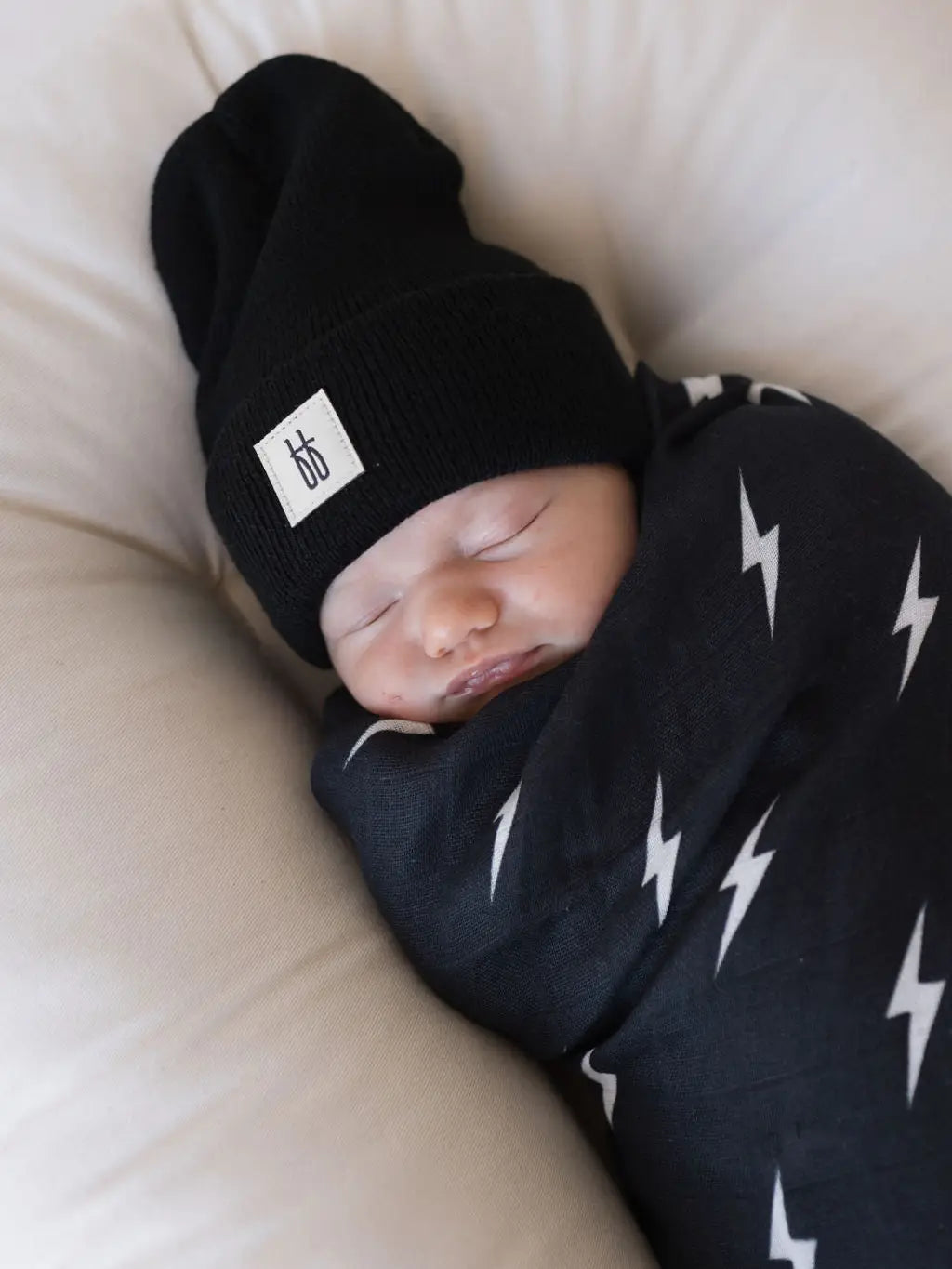 Midnight Bolt Muslin Swaddle