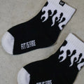 White Flame Crew Socks
