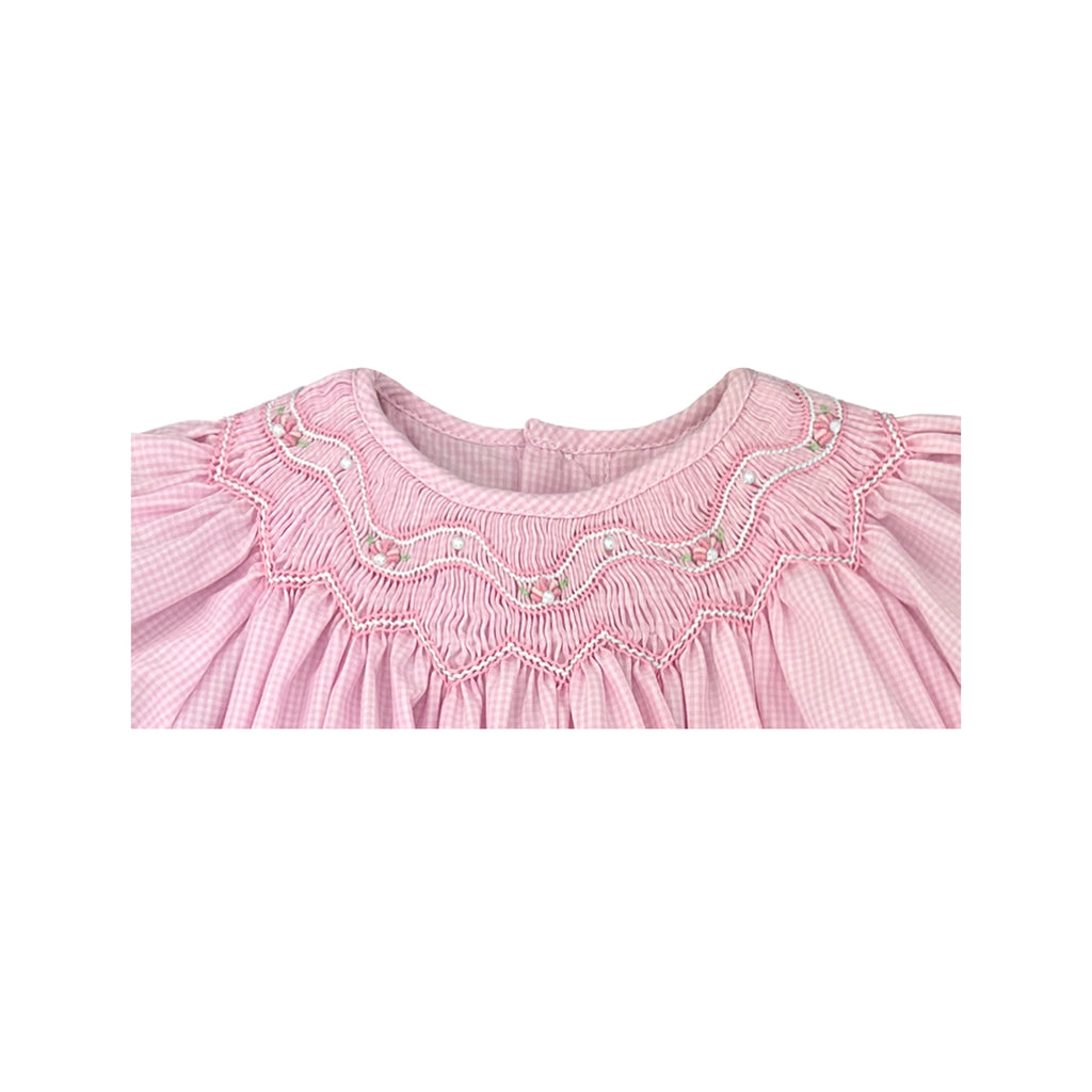 Pink Bishop Smocked Heirloom Dress