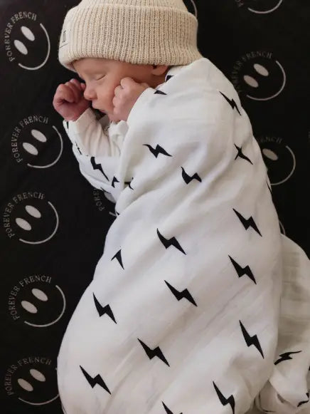 White Lightning Muslin Swaddle