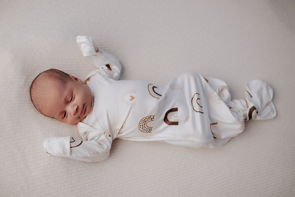 Rainbow Baby Knotted Gown