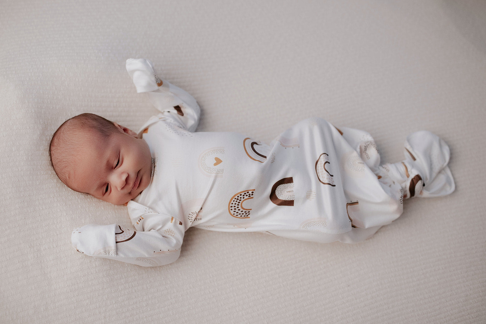 Rainbow Baby Knotted Gown