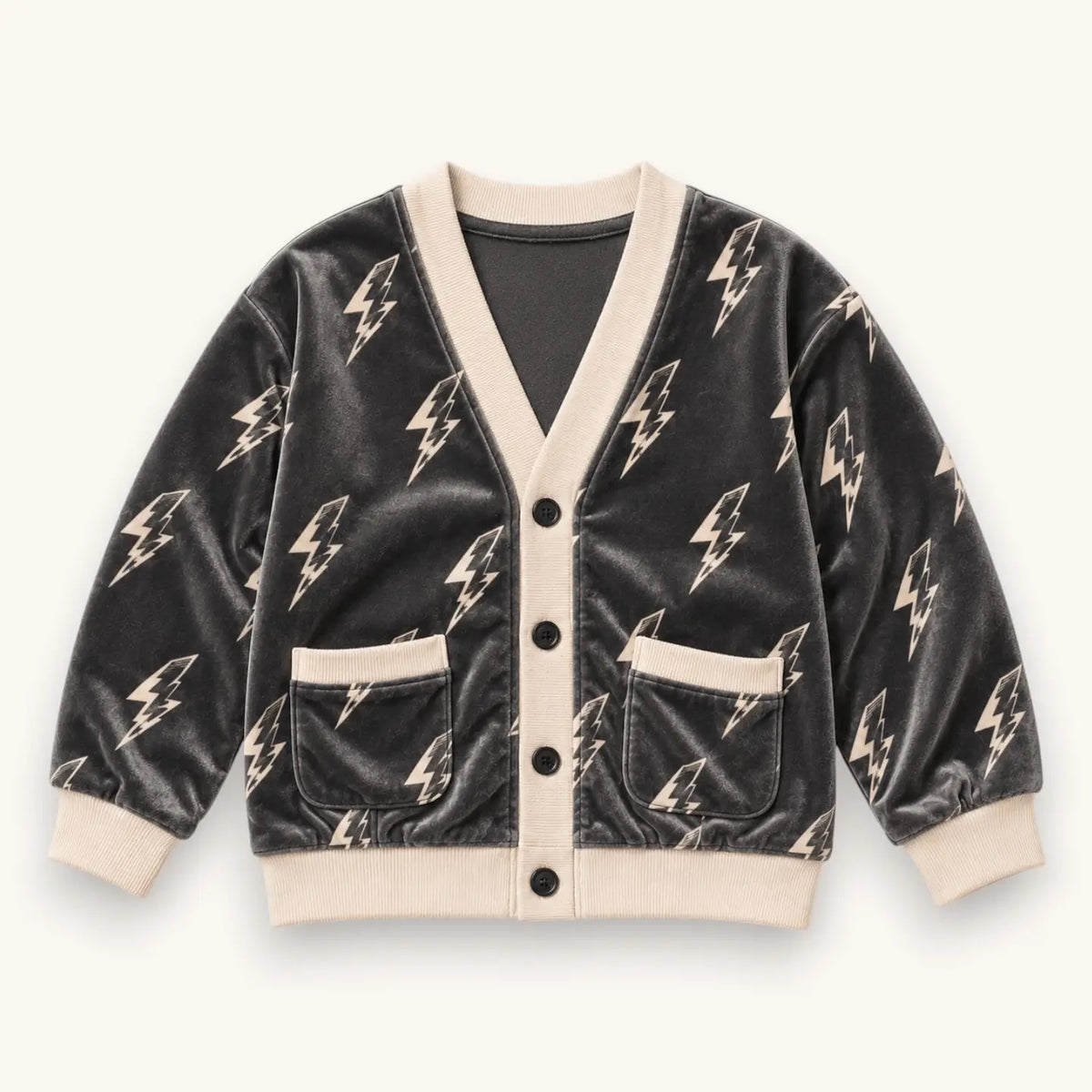 Bolt Retro Velvet Cardigan