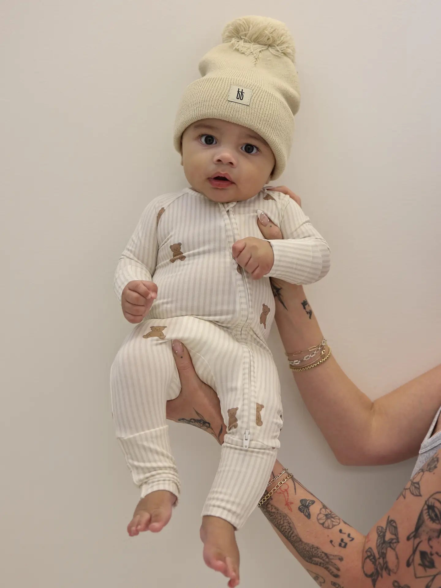 Teddy Bamboo Zip Pajamas