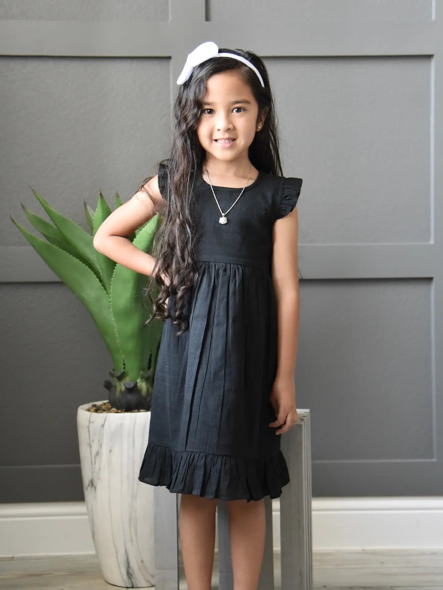 Midnight Charm Cotton Dress
