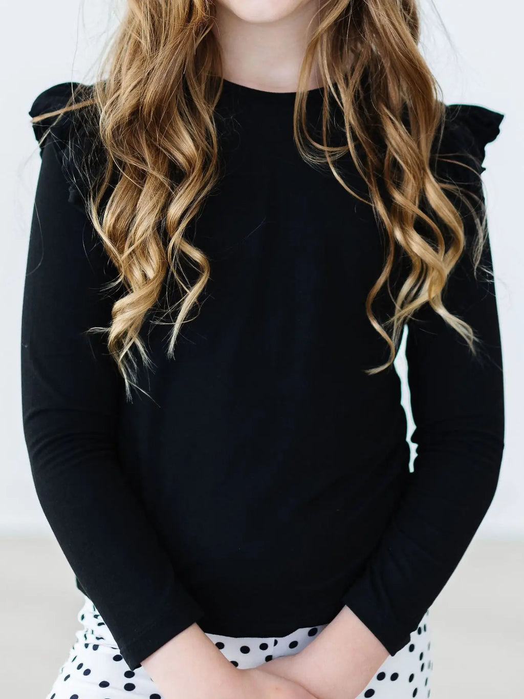 You're So Basic Ruffle Tee in Black