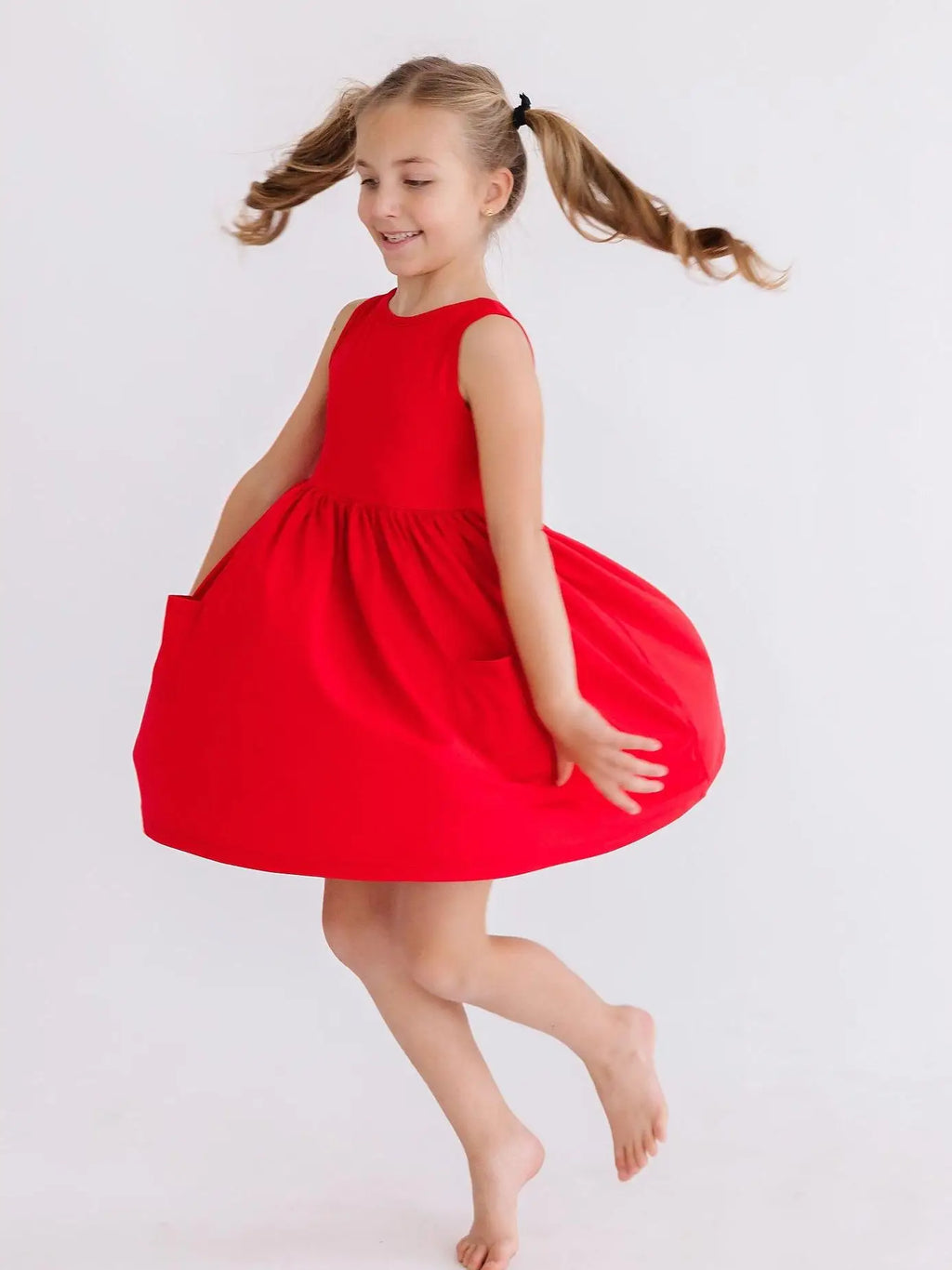 Firecracker Red Pocket Twirl Dress