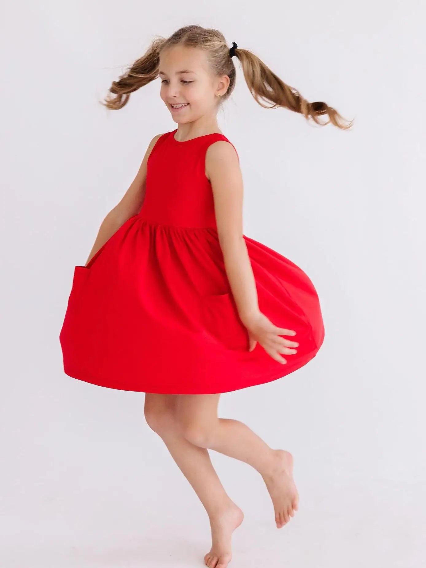 Firecracker Red Pocket Twirl Dress