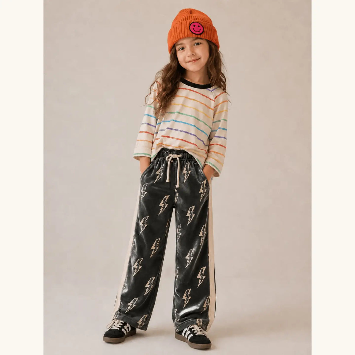 Bolt Velvet Wide Leg Pants