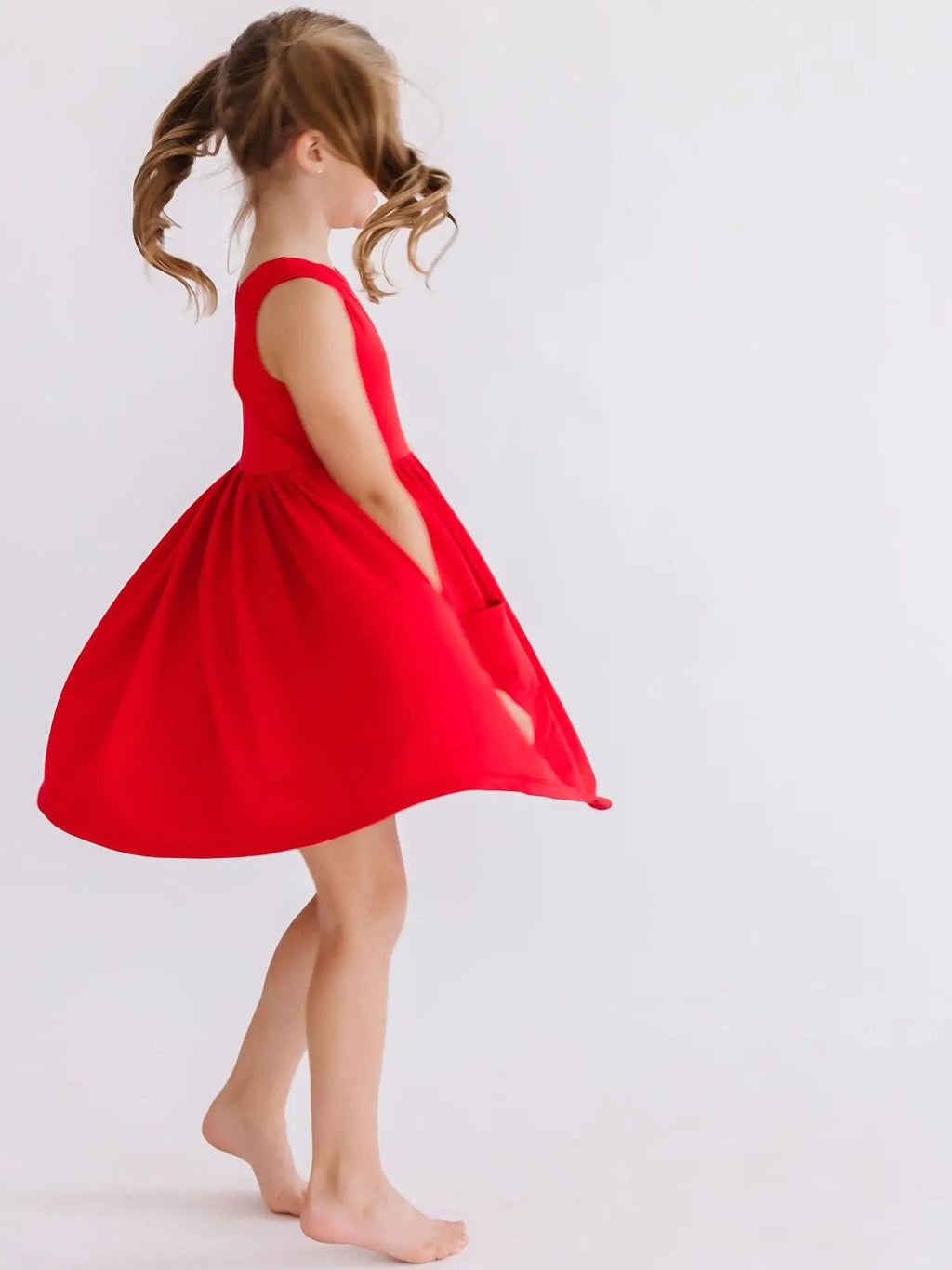 Firecracker Red Pocket Twirl Dress