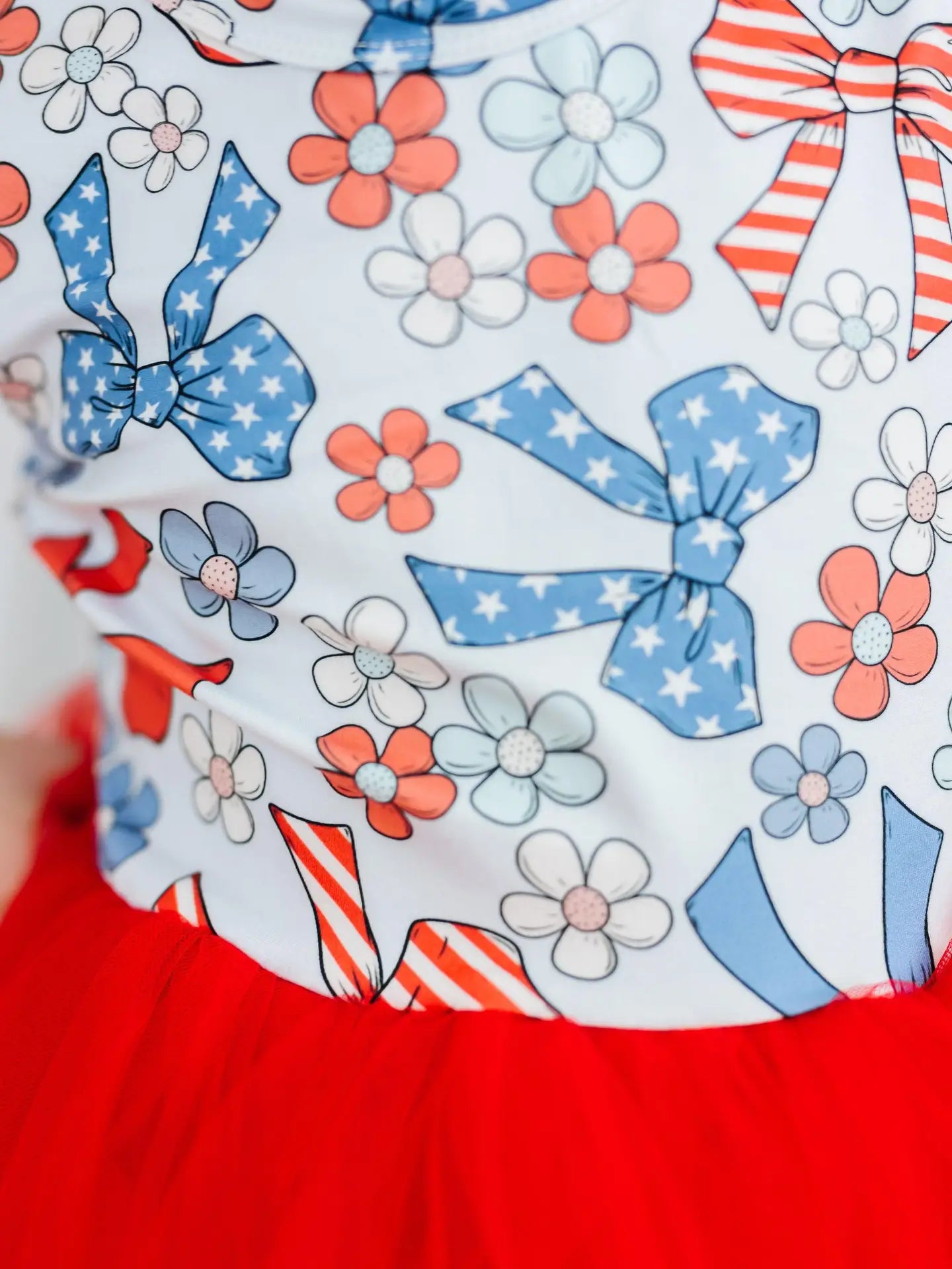 Red, White And Bows Tutu Dress