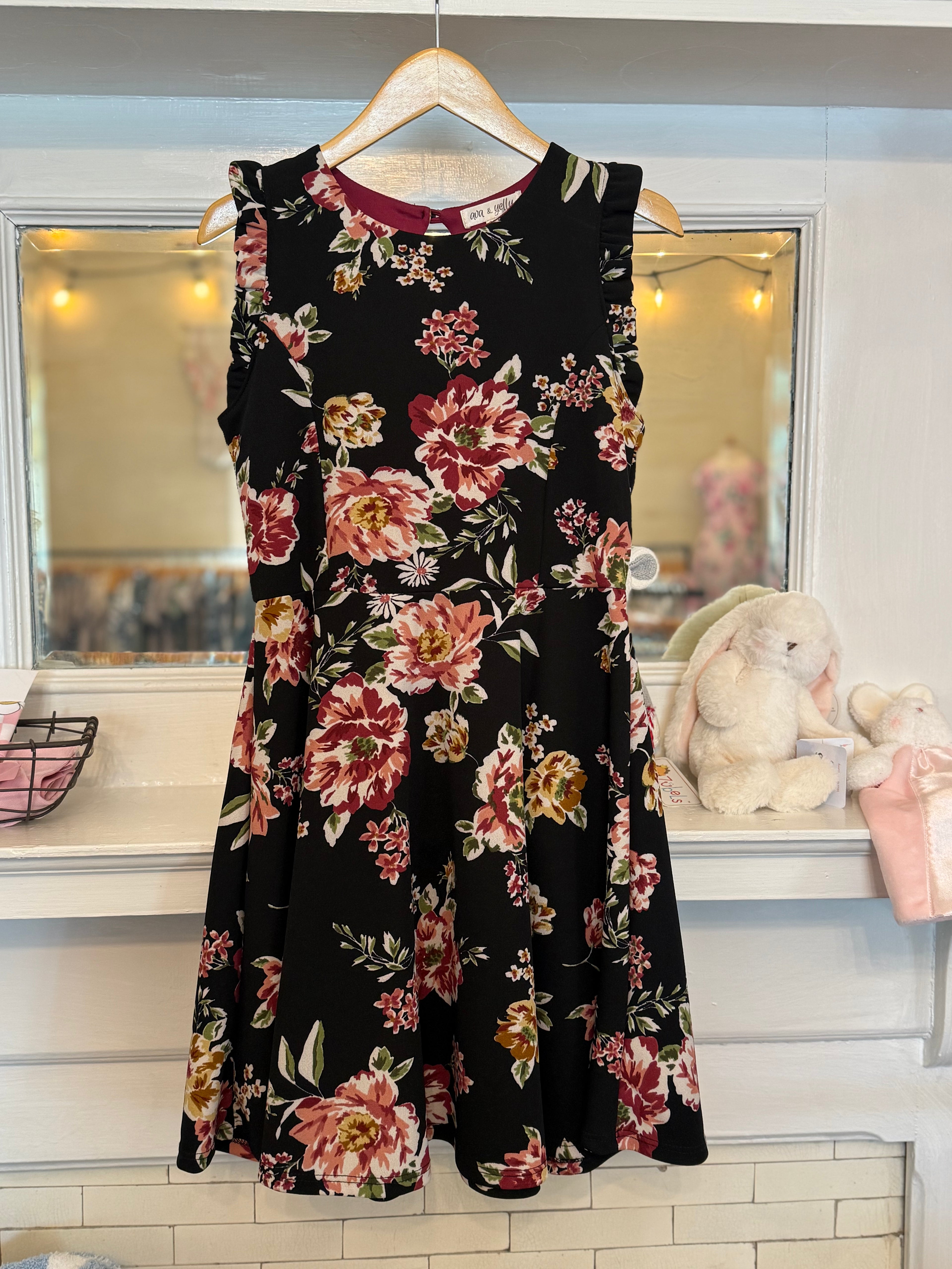 Moody Floral Skater Dress