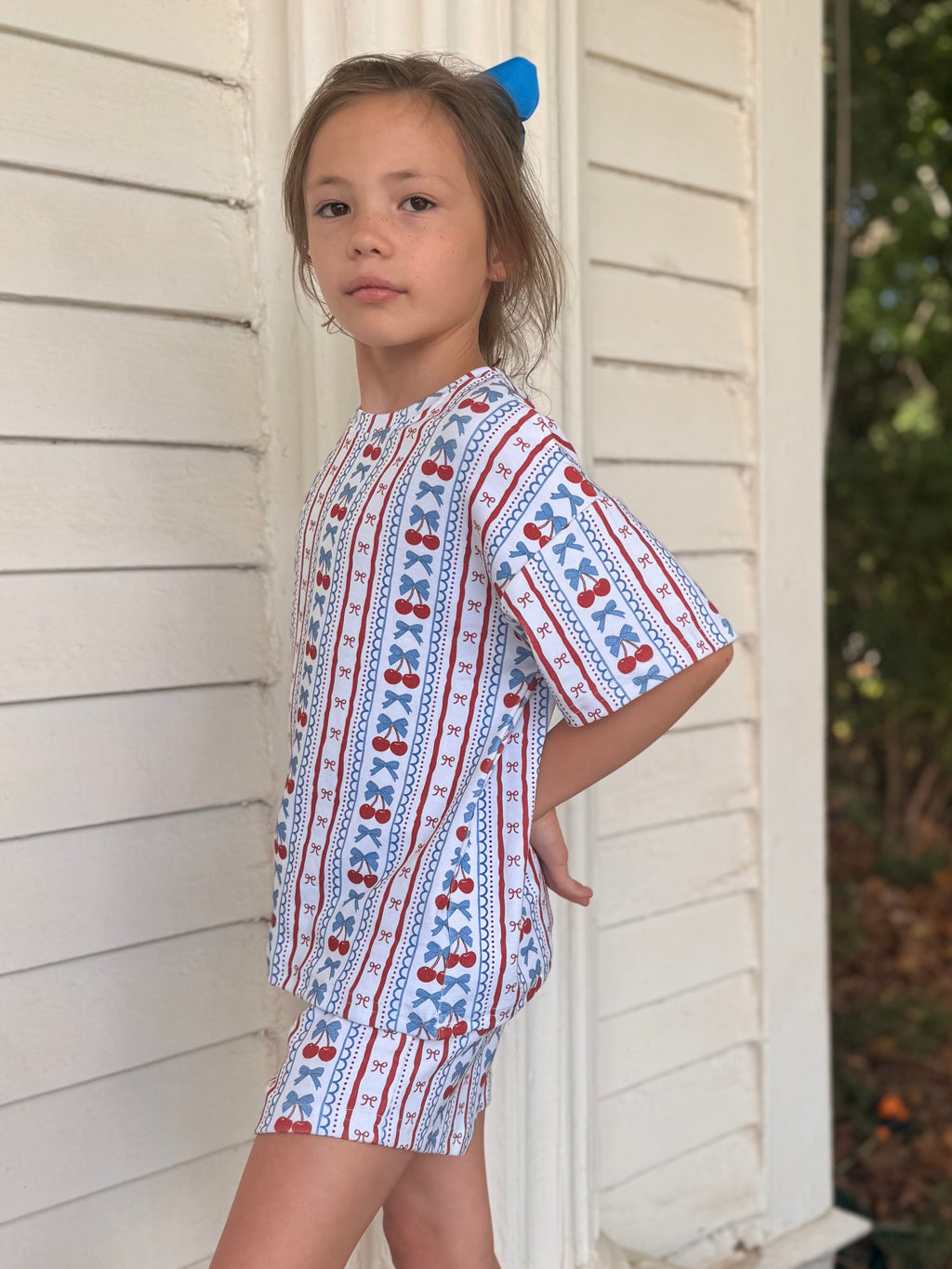 Cherries and Stripes Short Set