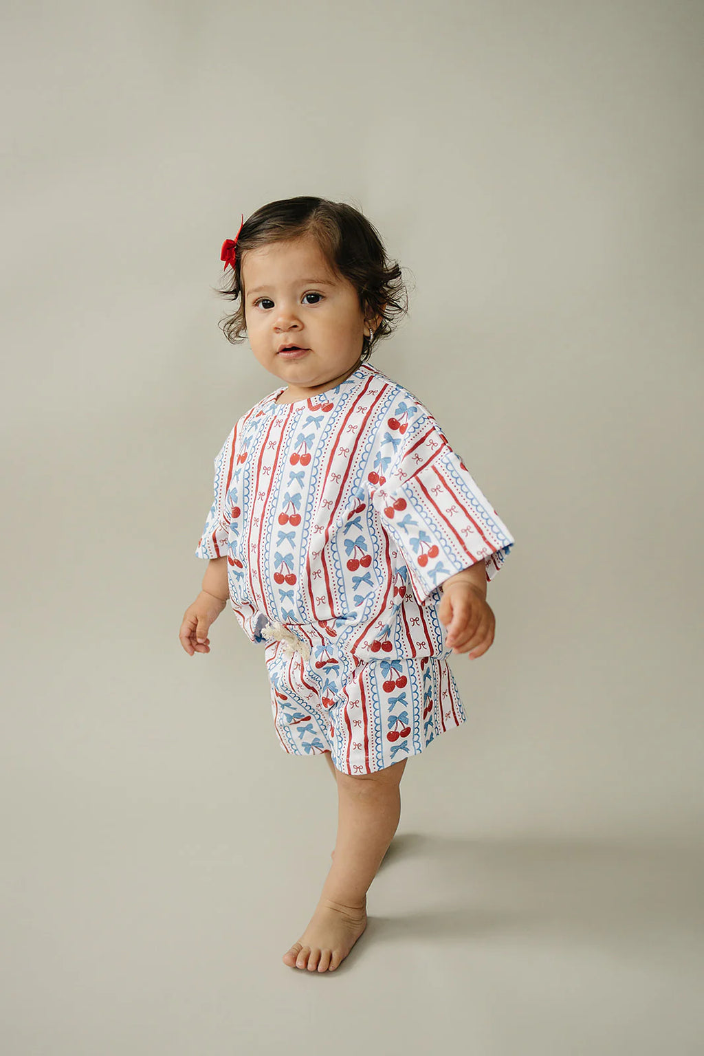 Cherries and Stripes Short Set