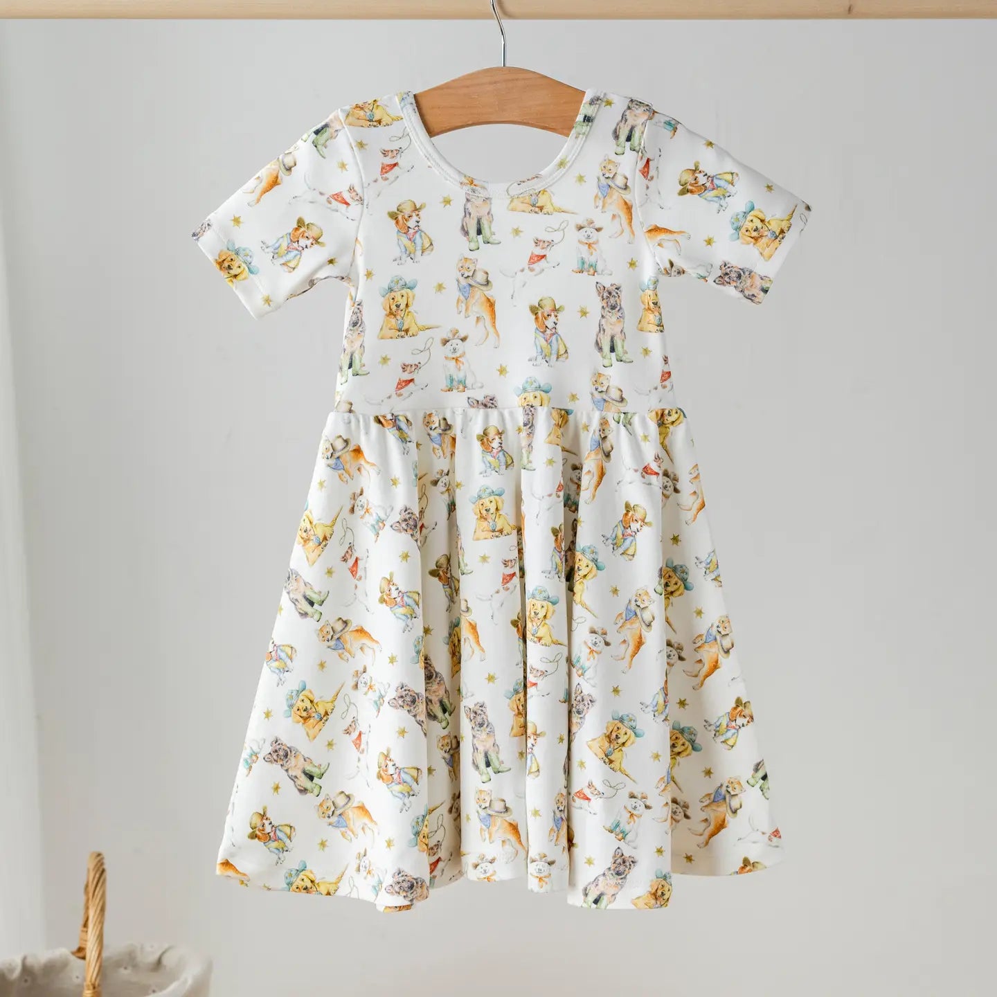 Cowboy Pups Organic Twirl Dress