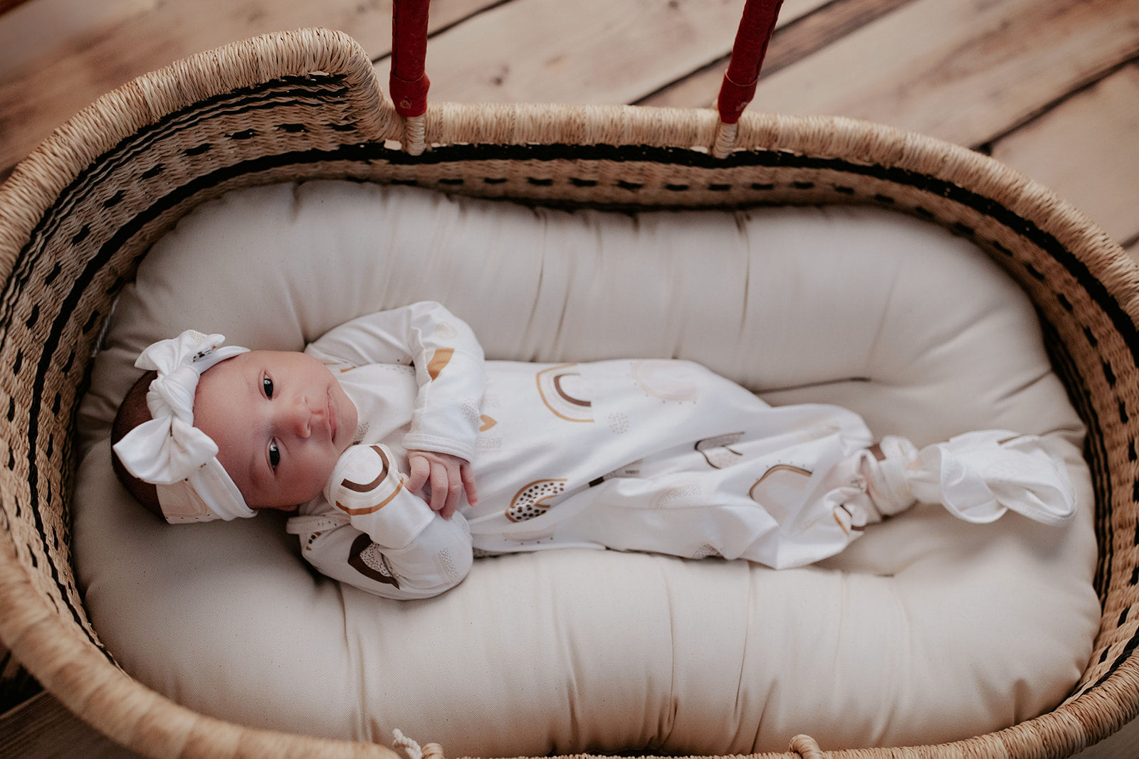 Rainbow Baby Knotted Gown