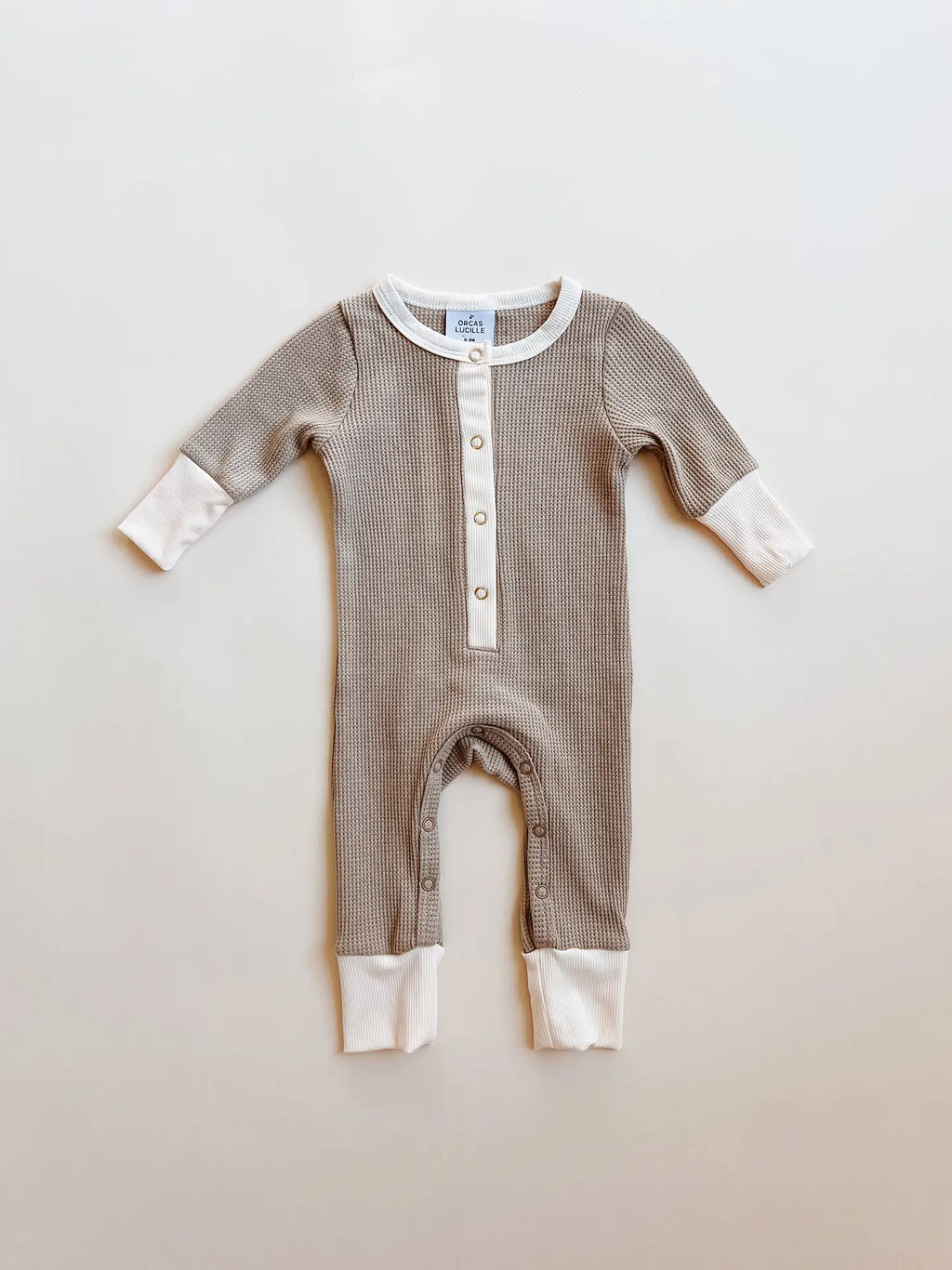 Oatmilk Henley Waffle Sleeper