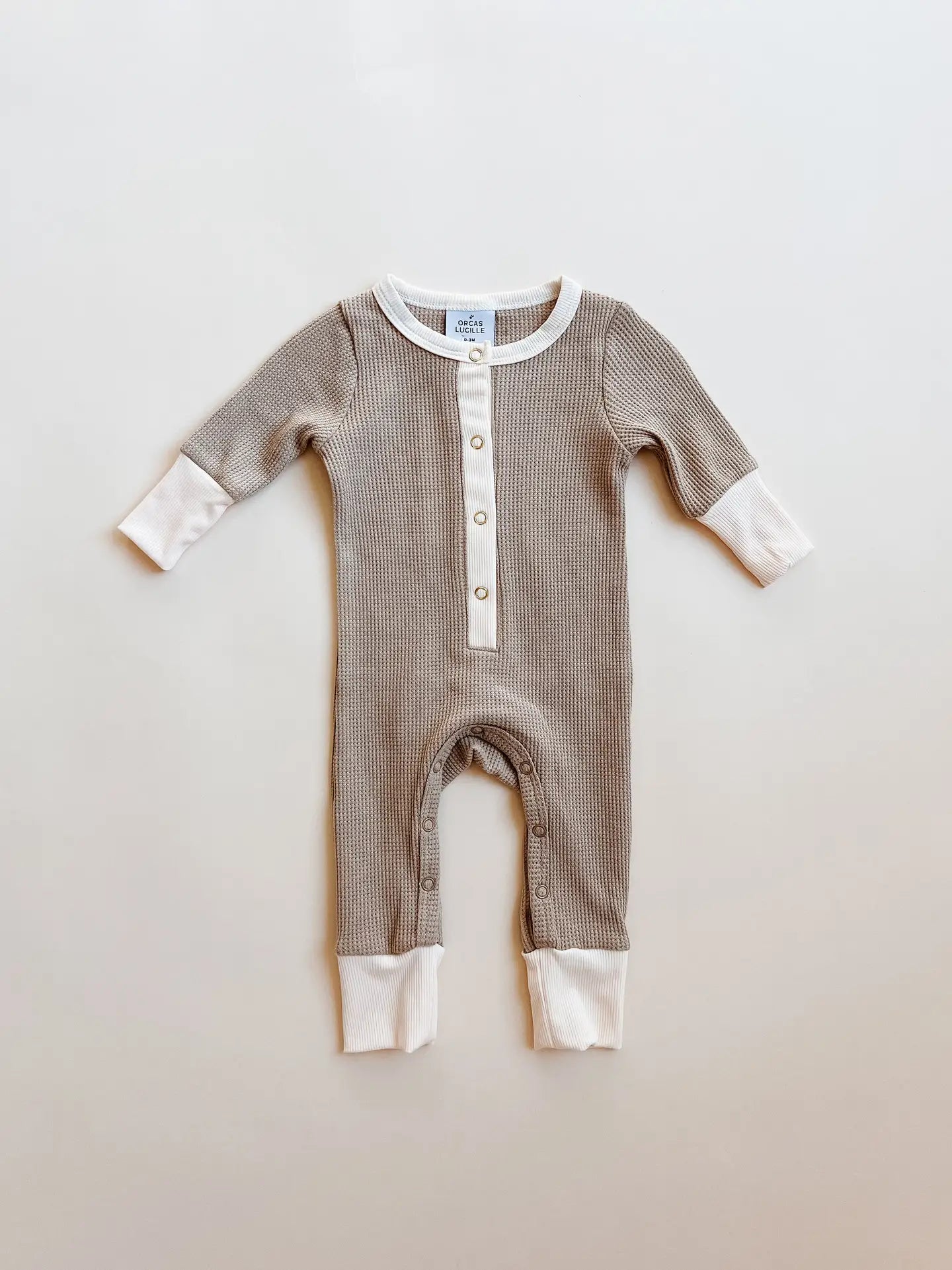 Oatmilk Henley Waffle Sleeper