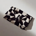 Black Checkered Head Wrap