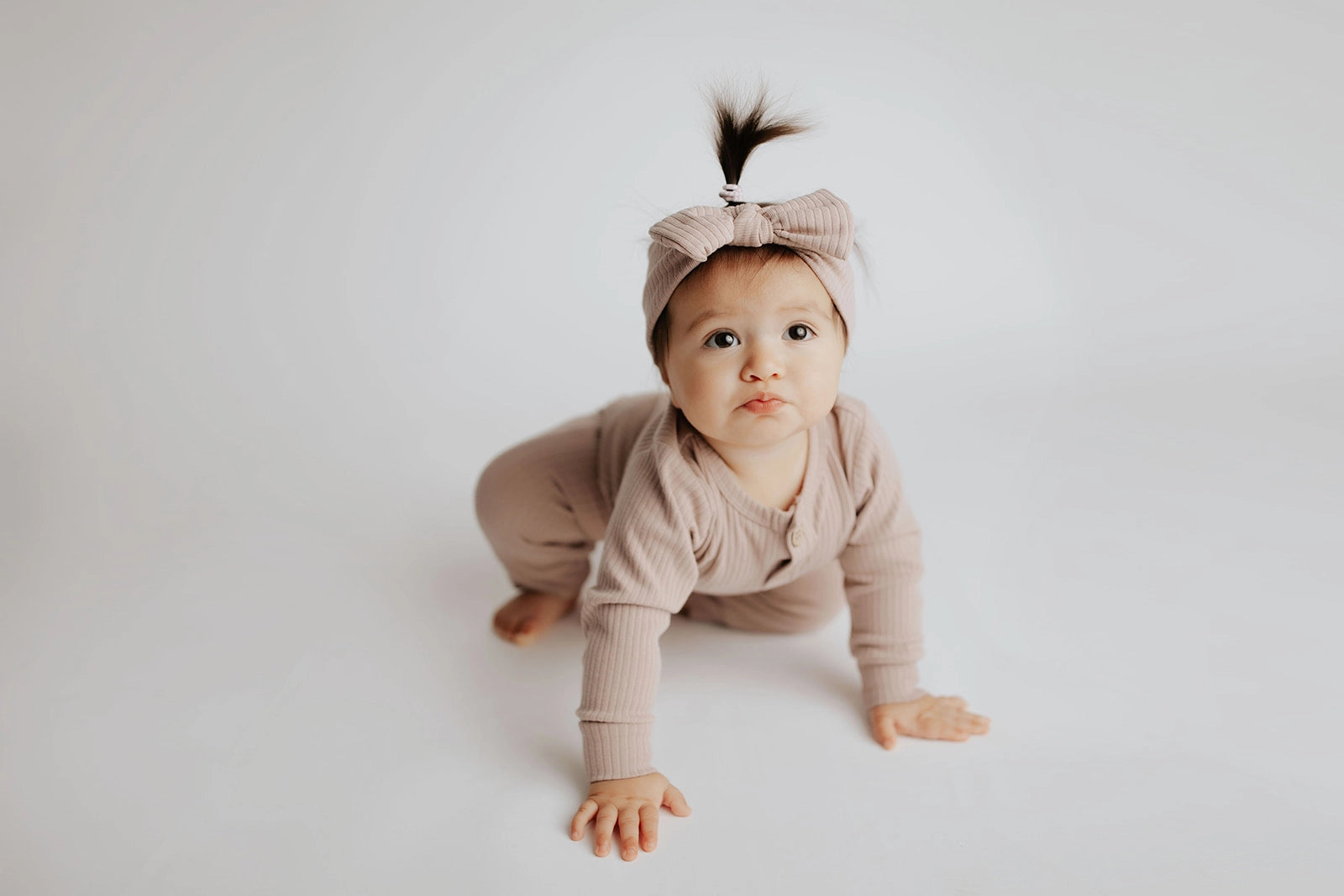 Dusty Mauve Ribbed Playsuit
