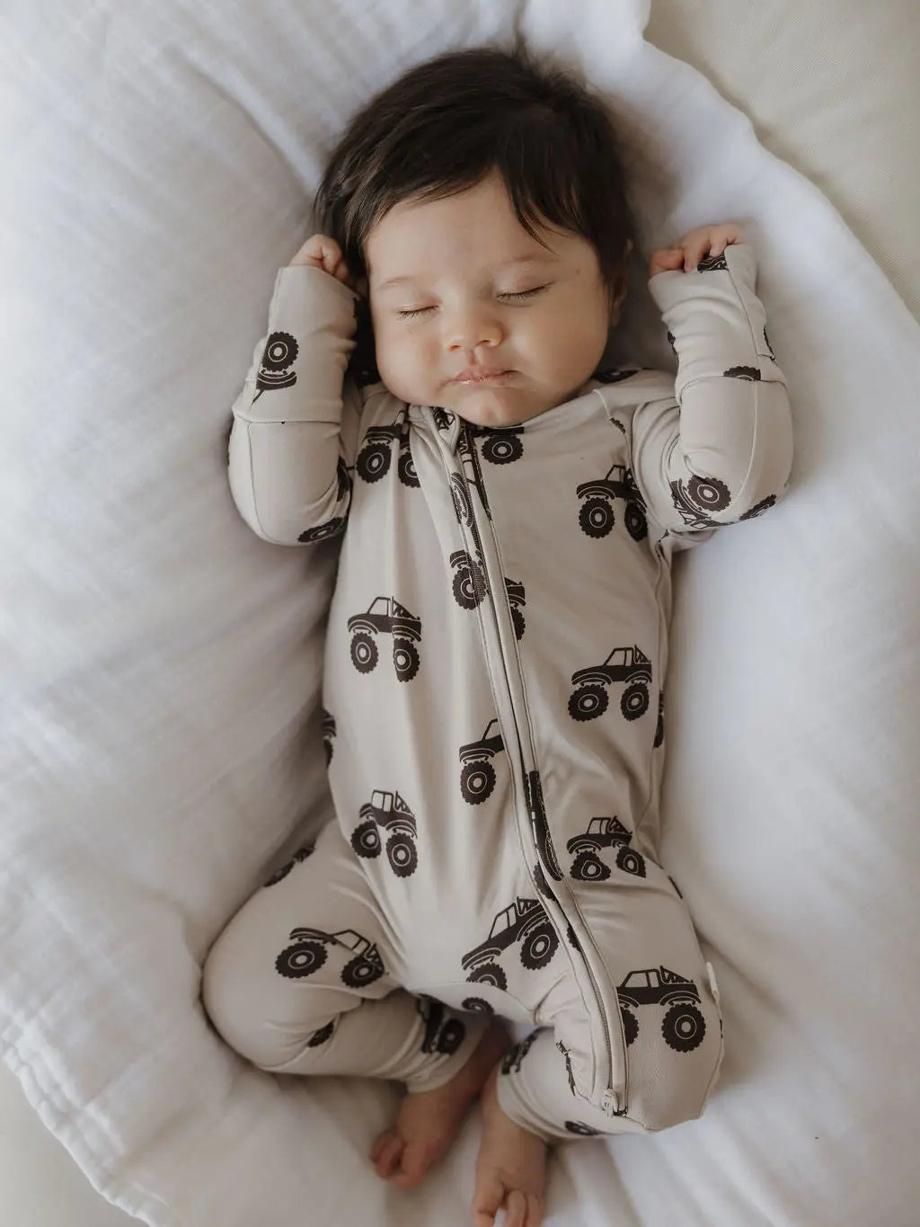 Monster Truck Bamboo Zip Pajamas