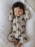 Monster Truck Bamboo Zip Pajamas