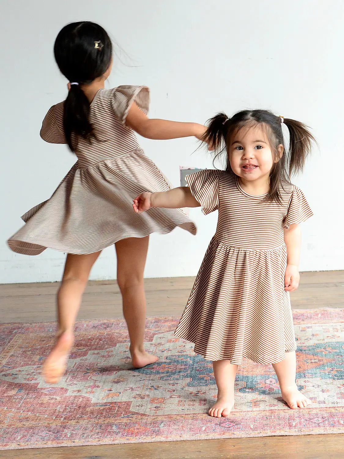 Toffee Time Ruffle Twirl Dress
