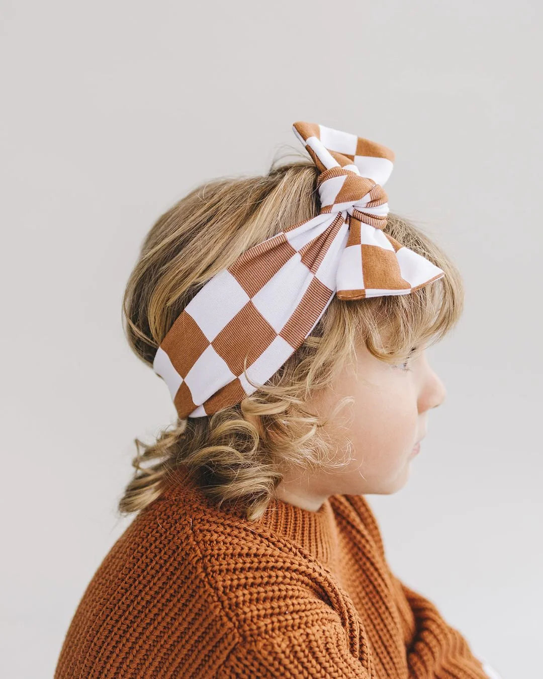Copper Babe Checkered Headband