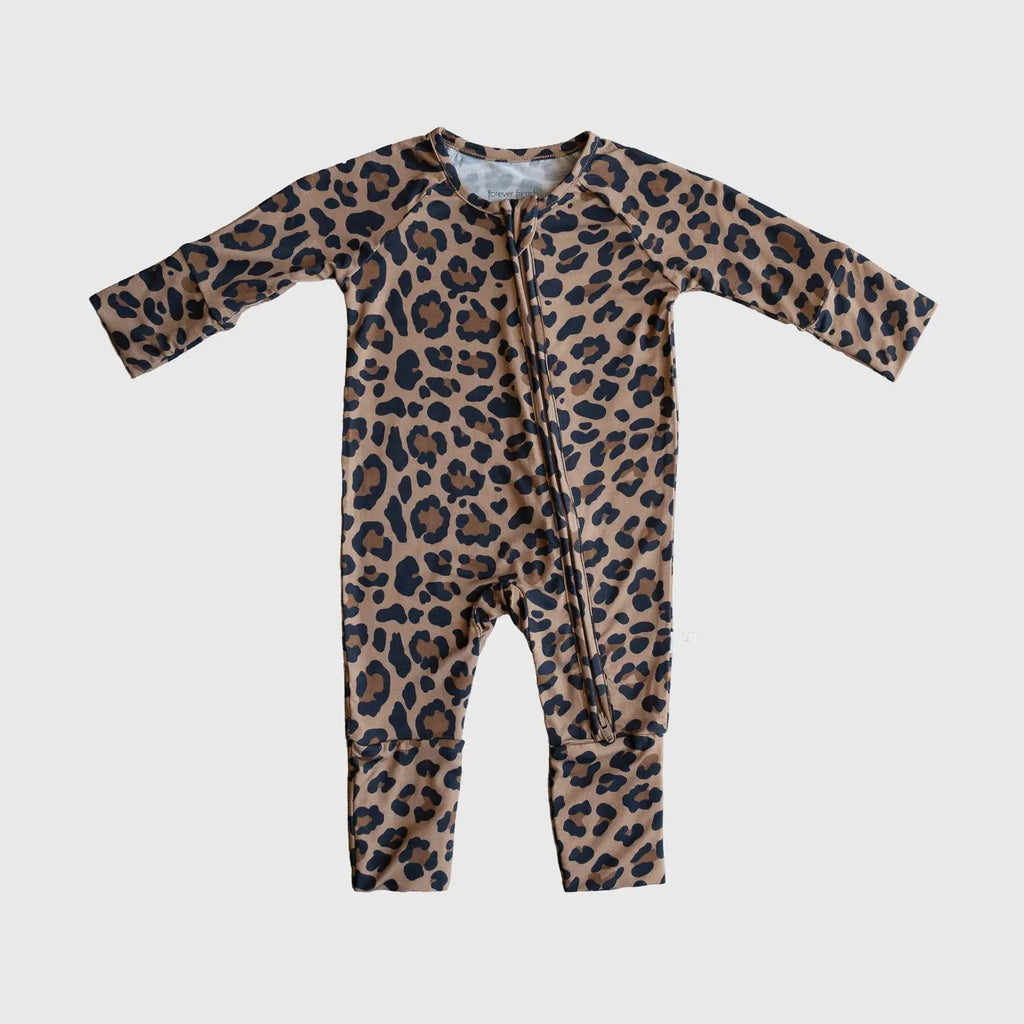 Leopard Bamboo Zip Pajamas