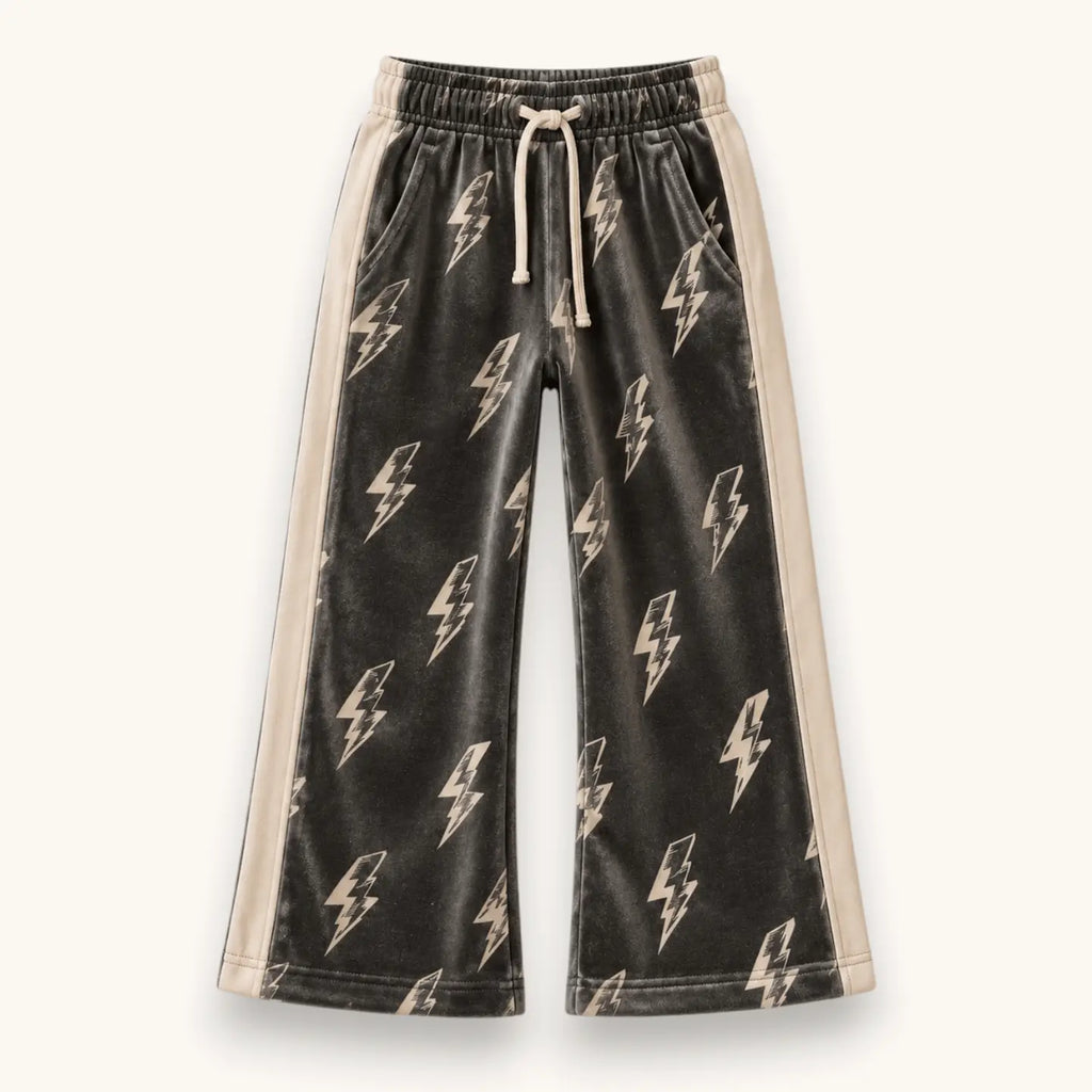 Bolt Velvet Wide Leg Pants