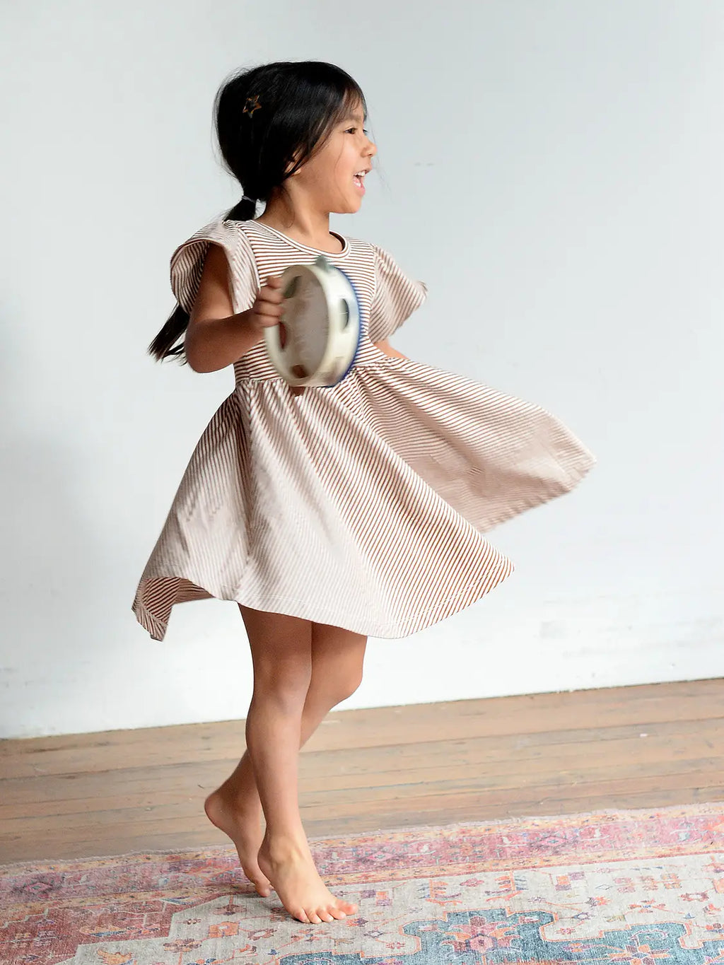 Toffee Time Ruffle Twirl Dress