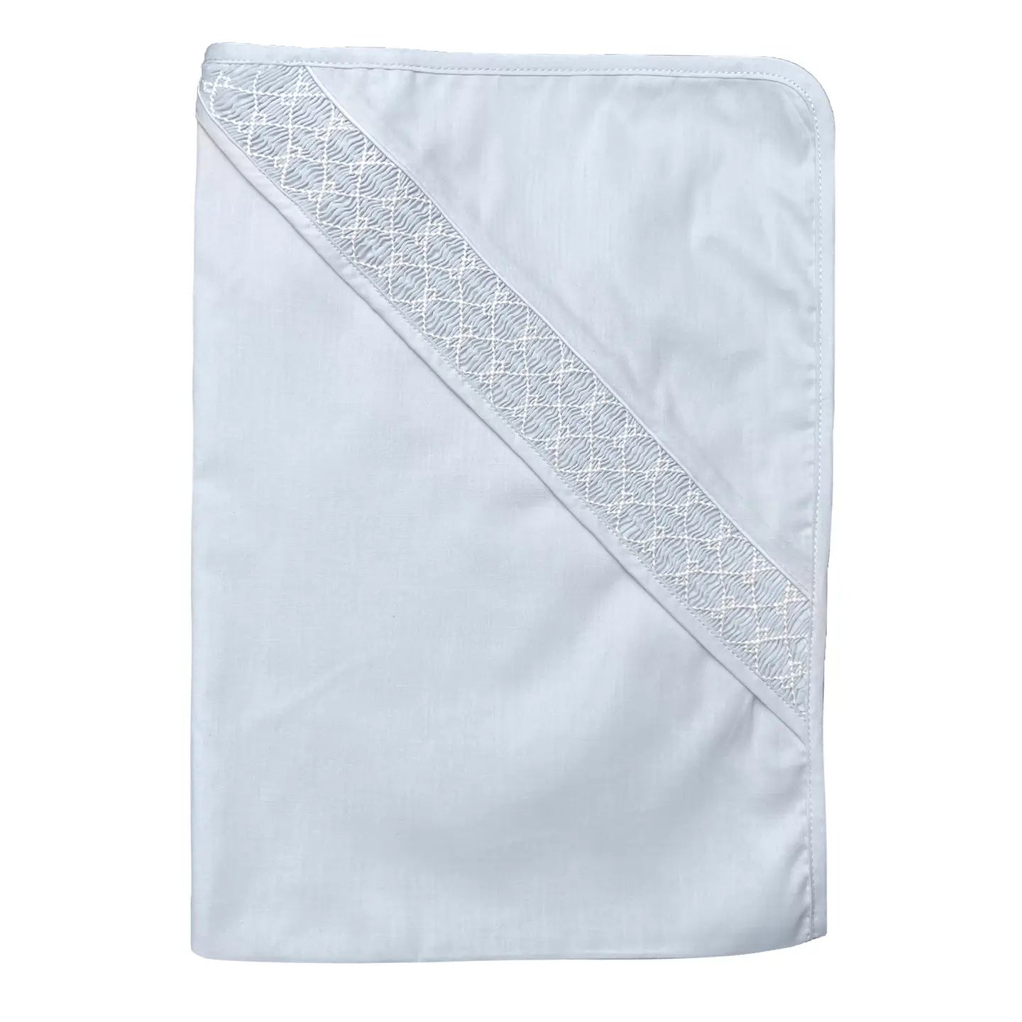 Blue Smocked Heirloom Blanket