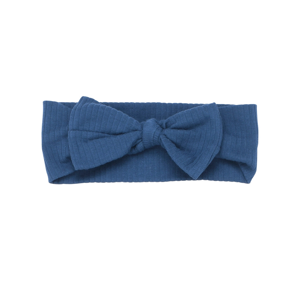 Navy Ribbed Bow